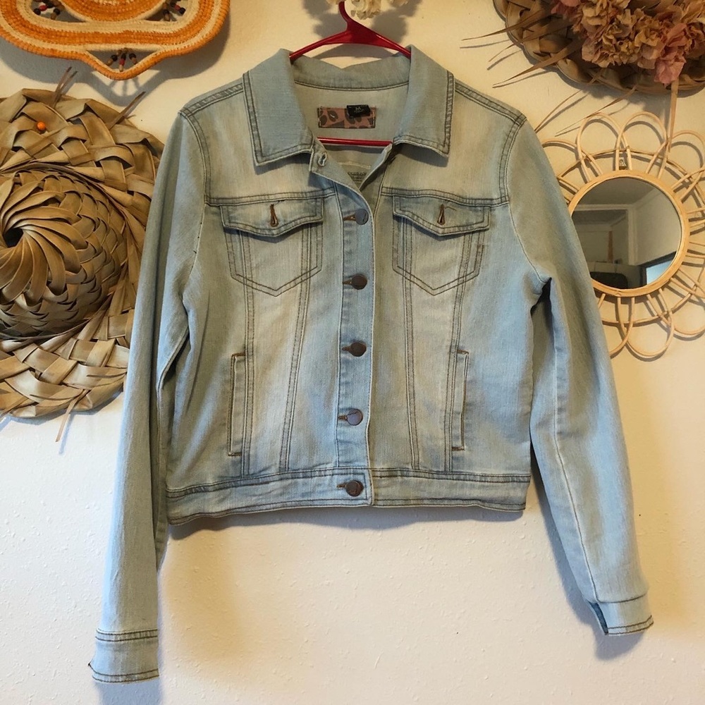 Hawaiian patchwork jean jacket